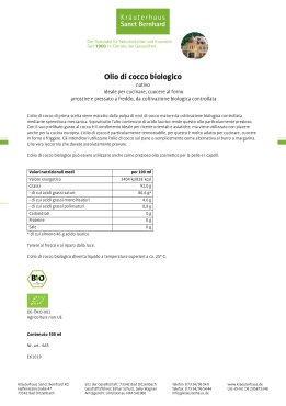 Olio di cocco biologico · spremuto a freddo 500 ml
