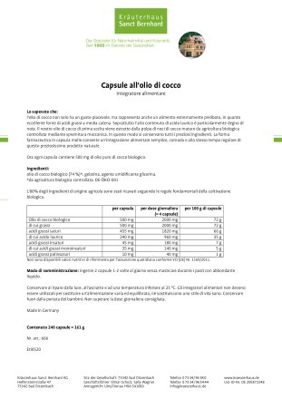 Capsule all'olio di cocco 240 capsule