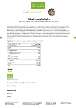 Olio di canapa biologico 250 ml