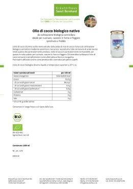 Olio di cocco biologico 1000 ml &middot; spremuto a freddo