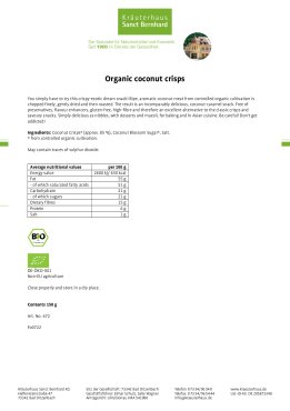 Organic coconut crisps 150 g