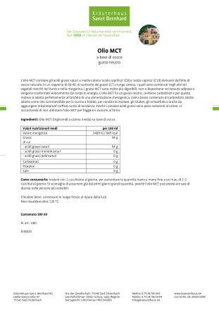 Olio MCT 500 ml
