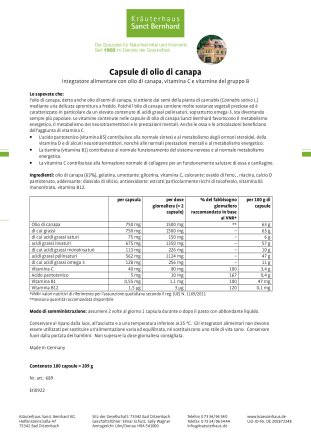 Capsule di olio di canapa 180 capsule
