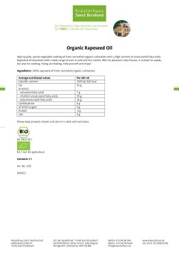 Organic Rapeseed Oil