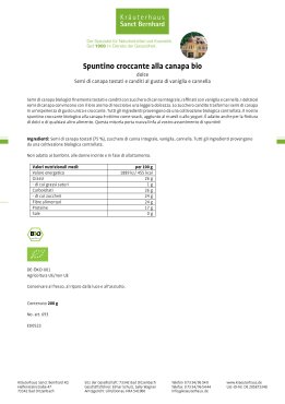 Spuntino croccante alla canapa bio dolce 200 g
