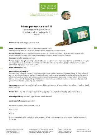 T&egrave; per vescica e reni III 120 g