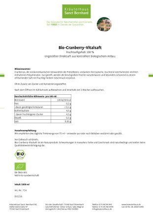 Bio-Cranberry-Vitalsaft