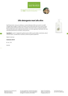 Olio detergente mani alle olive 250 ml