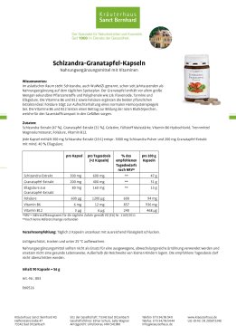 Schizandra-Granatapfel-Kapseln 90 Kapseln