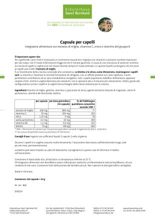 Capsule per capelli 120 capsule