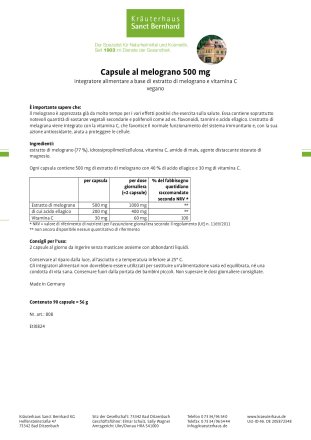 Capsule al melograno 500 mg 90 capsule