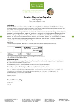 Creatine Magnesium Capsules 200 capsules