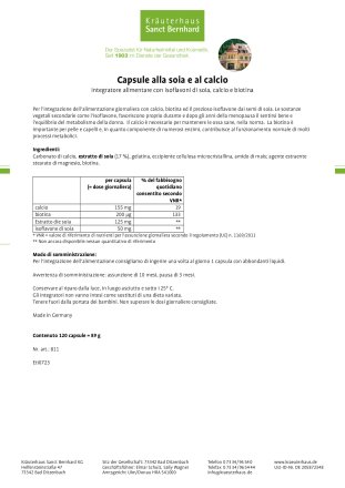 Capsule alla soia e al calcio 120 capsule