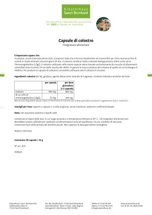 Capsule di colostro 90 capsule
