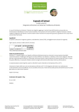 Capsule di lattasi 14.000 unità  di FCC per capsula 150 capsule