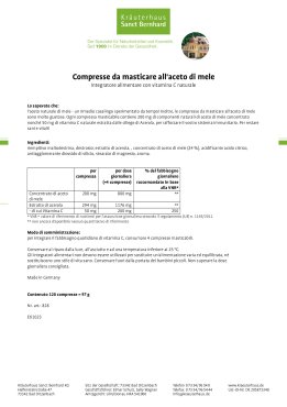 Compresse da masticare all'aceto di mele 120 compresse