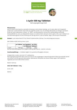 L-Lysin-500 mg-Tabletten 180 Tabletten