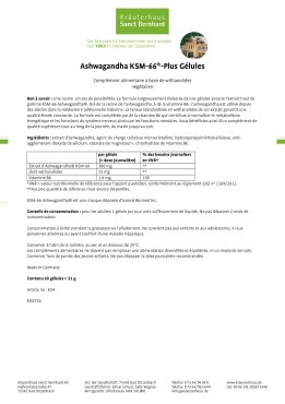 Ashwagandha KSM-66&reg;-Plus G&eacute;lules