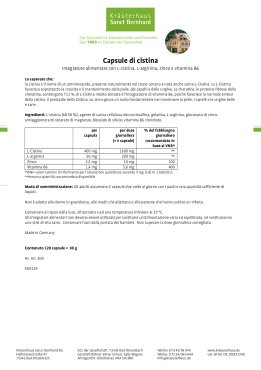 Capsule di cistina 120 capsule
