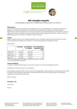 OPC-Komplex-Kapseln 90 Kapseln
