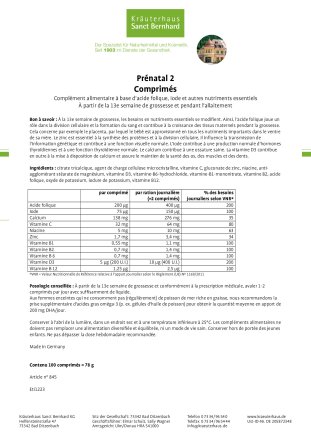Prénatal 2 Comprimés 100 comprimés