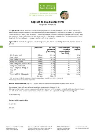 Capsule di olio di cozze verdi 120 capsule