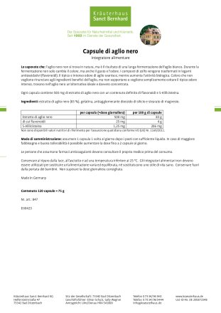 Capsule di aglio nero 120 capsule