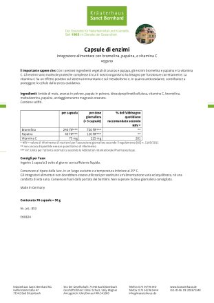 Capsule di enzimi 90 capsule