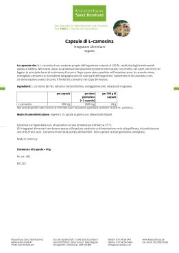 Capsule di L-carnosina 60 capsule