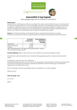 Astaxanthin-8 mg-Kapseln 60 Kapseln