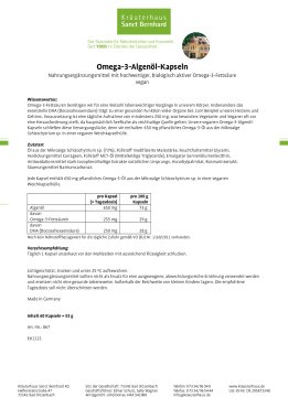 Omega-3-Algenöl-Kapseln 60 Kapseln