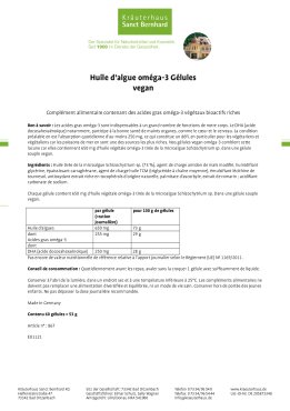 Huile d’algue oméga-3 Gélules vegan 60 gélules