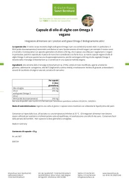 Capsule di olio di alghe con Omega 3 vegano 60 capsule