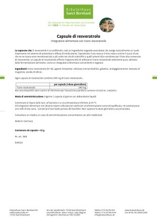 Capsule di resveratrolo 60 capsule