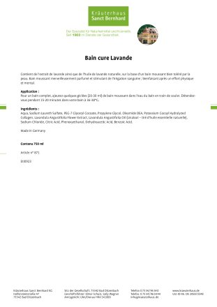 Bain-cure Lavande 750 ml