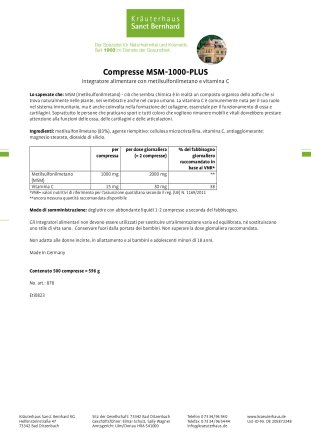 Compresse MSM-1000-PLUS 500 compresse