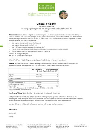 Omega-3-Algen&ouml;l 100 ml