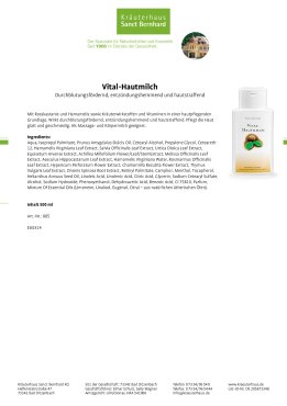 Vital-Hautmilch 500 ml