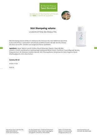 SILK Shampoing volume 500 ml