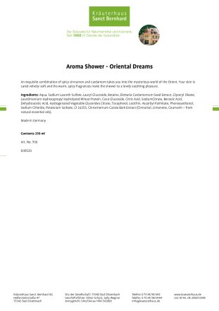 Aroma Shower &rdquo;&ldquo; Oriental Dreams 250 ml