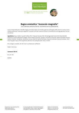 Bagno aromatico "maracuja-magnolia" 500 ml