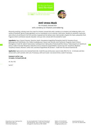 Anti-stress Mask 60 ml
