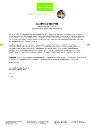Maschera antistress 60 ml