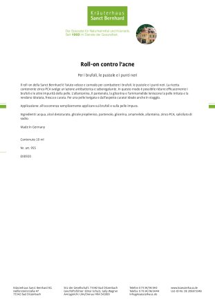 Roll-on contro l'acne 10 ml