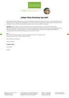 Juniper Berry-Rosemary Spa Bath