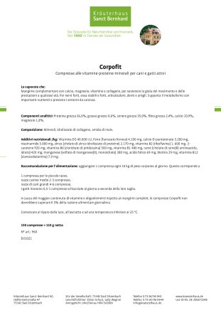 tierlieb Corpofit 150 compresse