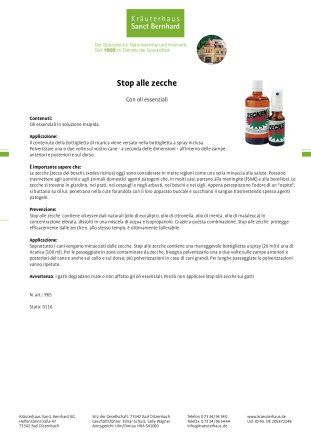 Stop alle zecche 120 ml