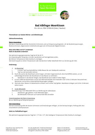 Bad Aiblinger Moorkissen Nacken
