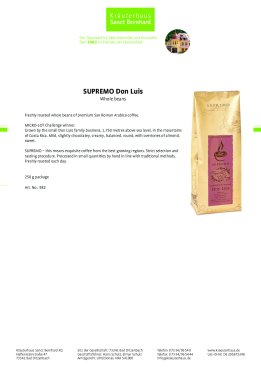 SUPREMO Coffee Don Luis, whole bean 250 g