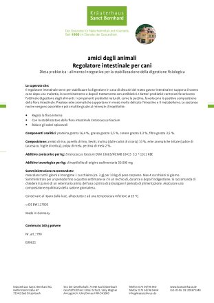tierlieb Regolatore intestinale per cani 160 g